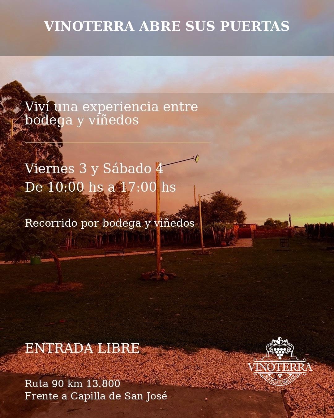 BODEGA VINOTERRA: ABRE SUS PUERTAS